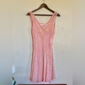 Talbots Vintage Pink Silk Slip Dress